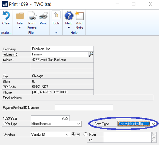 Dynamics GP October, 2023 Release: All Payables 1099 Forms Print With Lines and Boxes